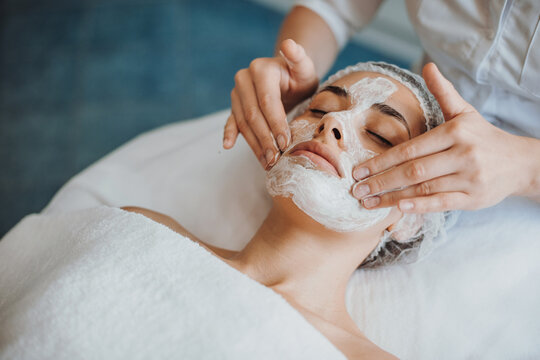 Hydrating facial mask treatment at Desirable Beauty Boutique in Teaneck, NJ