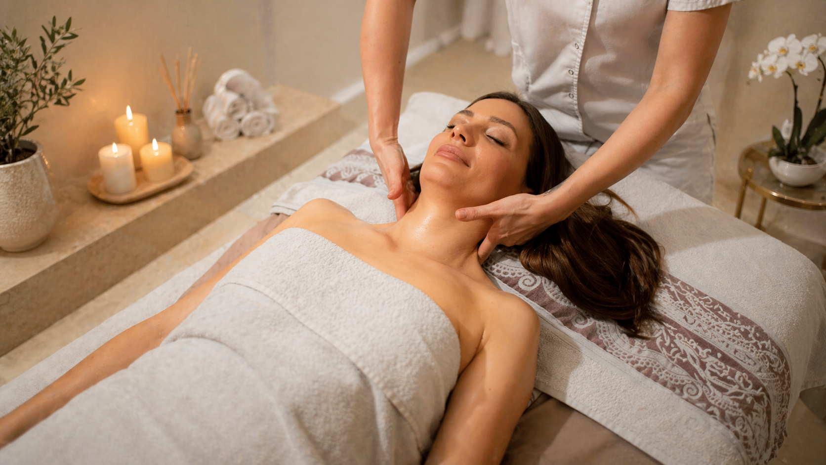 Relaxing facial massage at Desirable Beauty Boutique med-spa in Teaneck, NJ